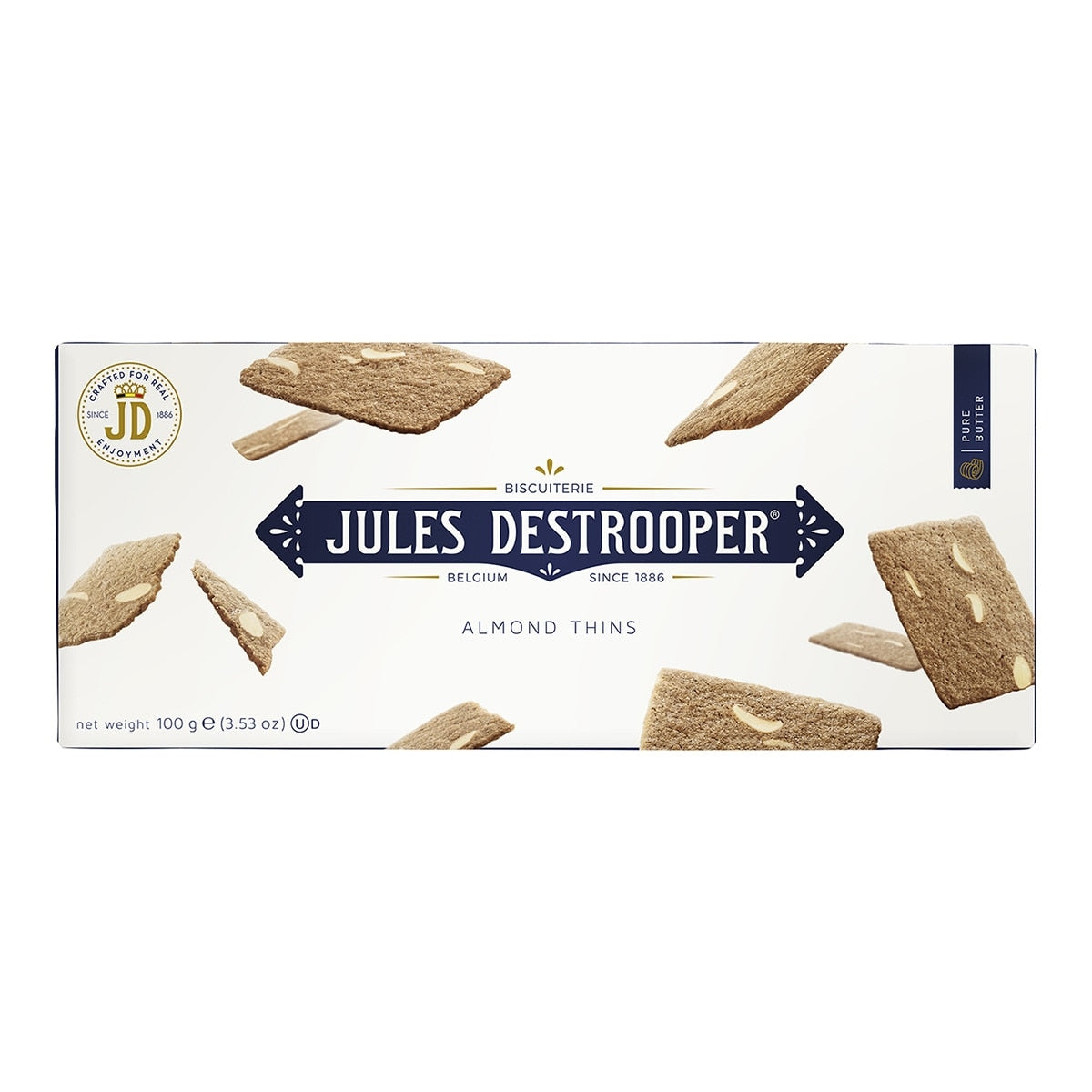 Jules Destrooper Almond Cookies – Belgian Butter Biscuits 100g