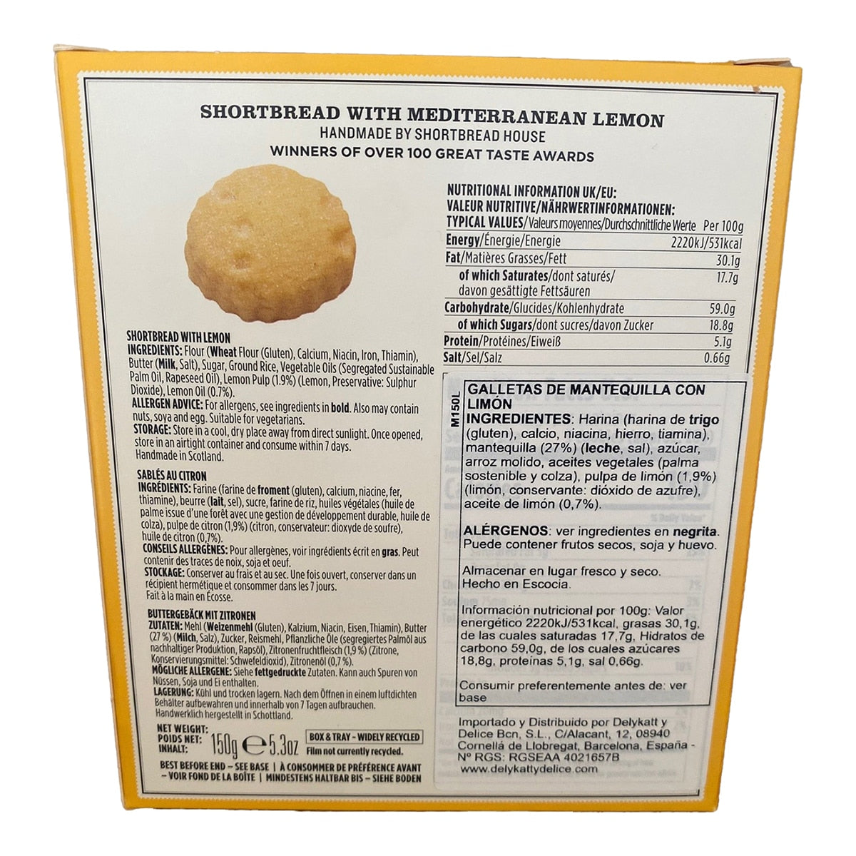 Mediterranean House Mini Lemon Butter Cookies – Spanish 150g