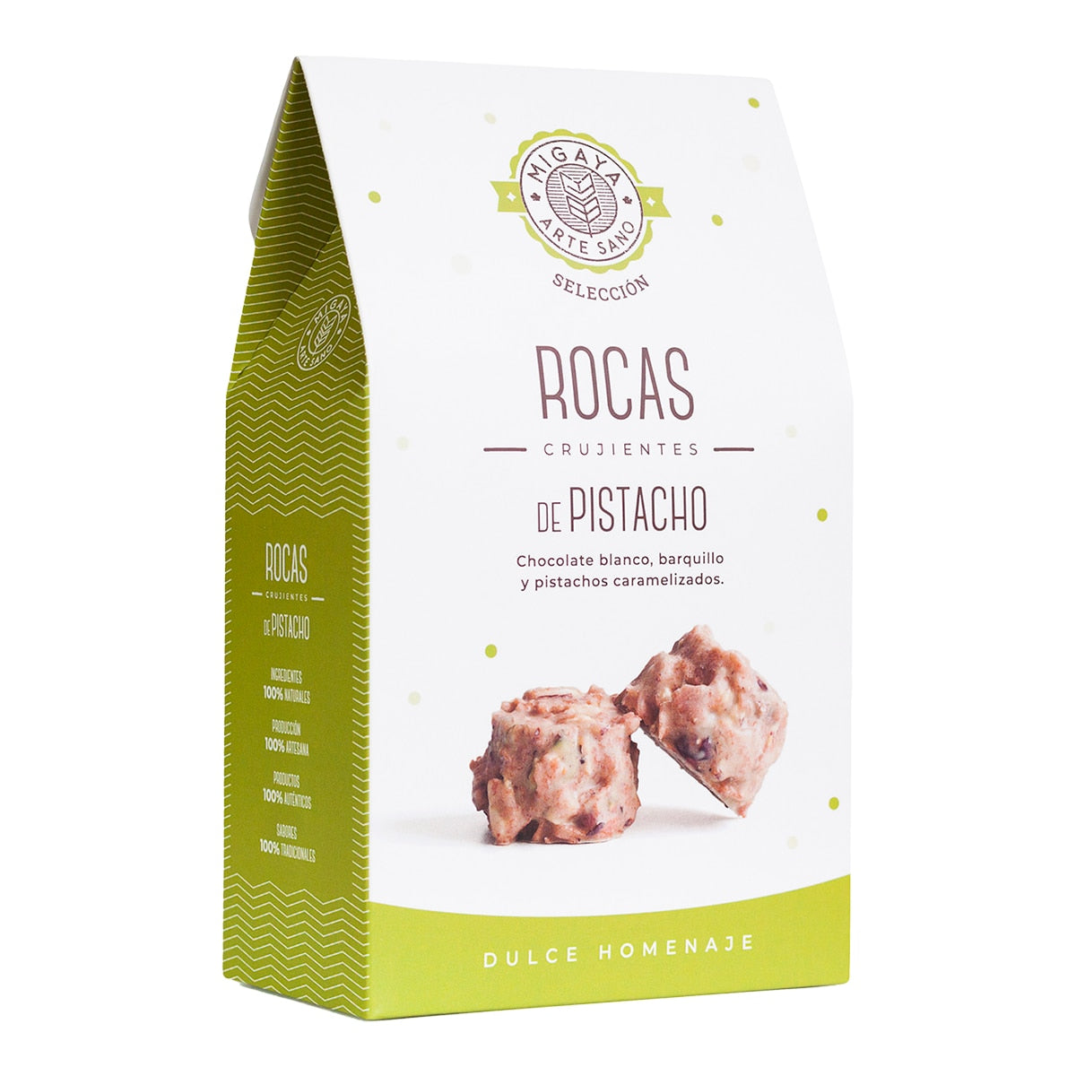 Migaya Pistachio Crunch Rocks – Spanish Almond Confection 180g