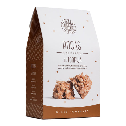 Migaya Torrija-flavoured Crispy Rock Chocolate – Spanish Bombón 180g