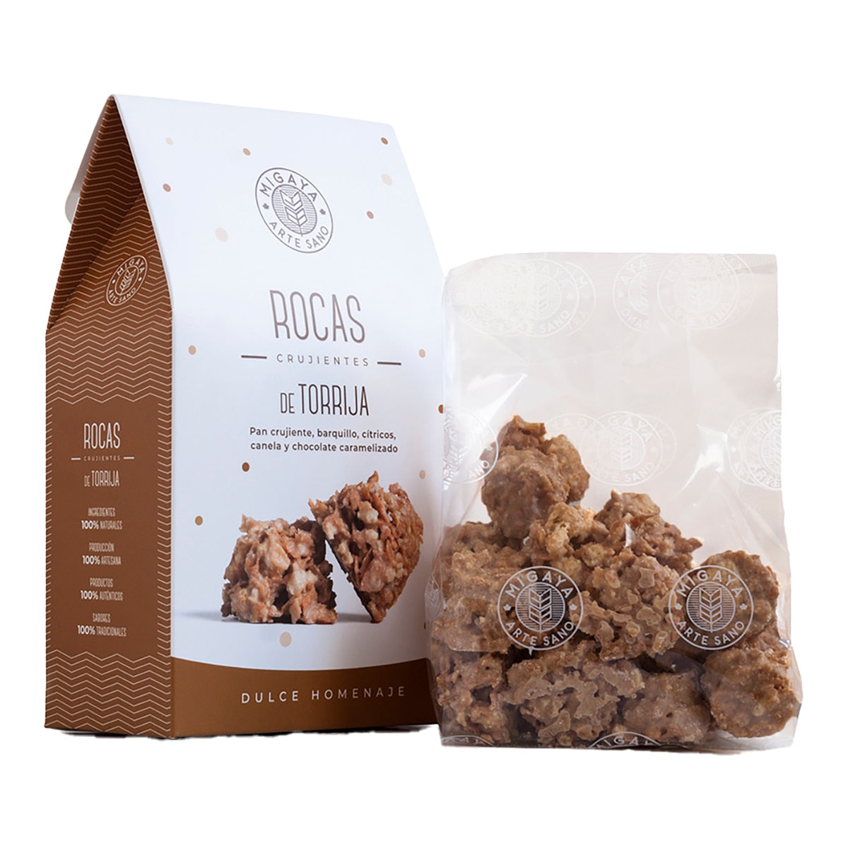 Migaya Torrija-flavoured Crispy Rock Chocolate – Spanish Bombón 180g