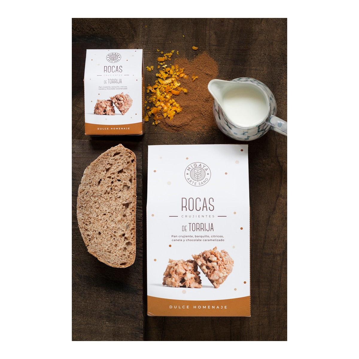 Migaya Torrija-flavoured Crispy Rock Chocolate – Spanish Bombón 180g