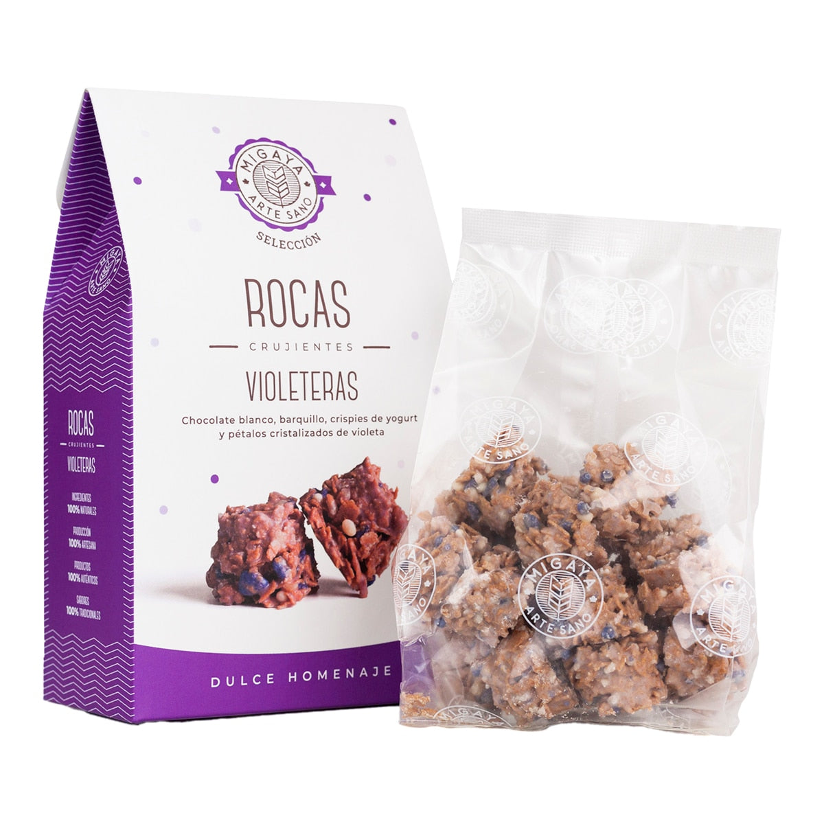 Migaya Violeteras Crispy Turrón Bonbons – Spanish Chocolate 180g