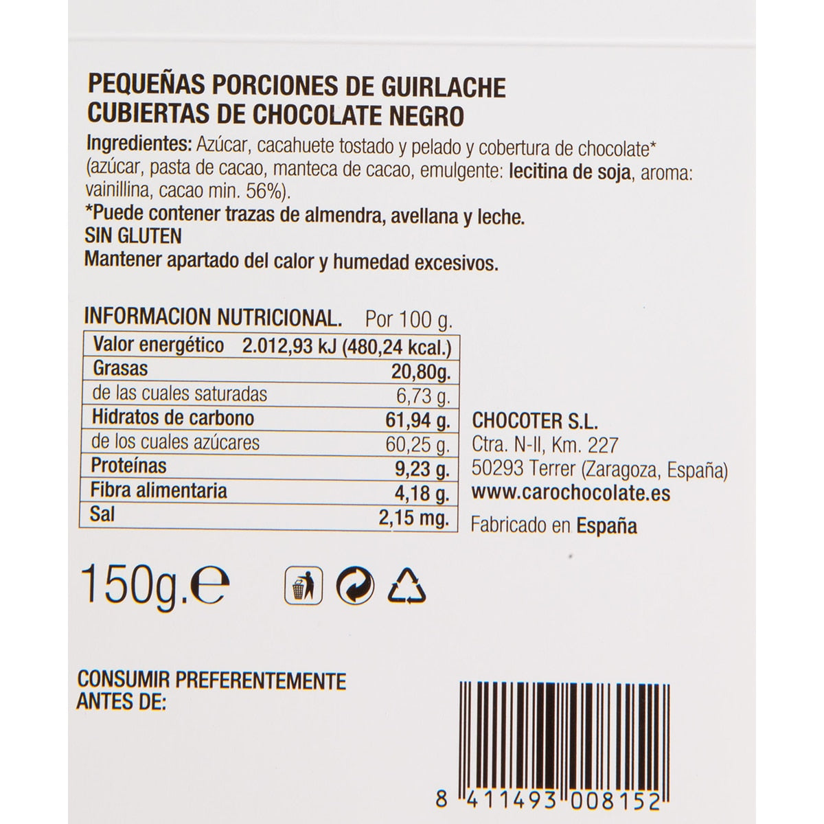 Caro Turrón Caramels – Spanish Nougat Candies 150g