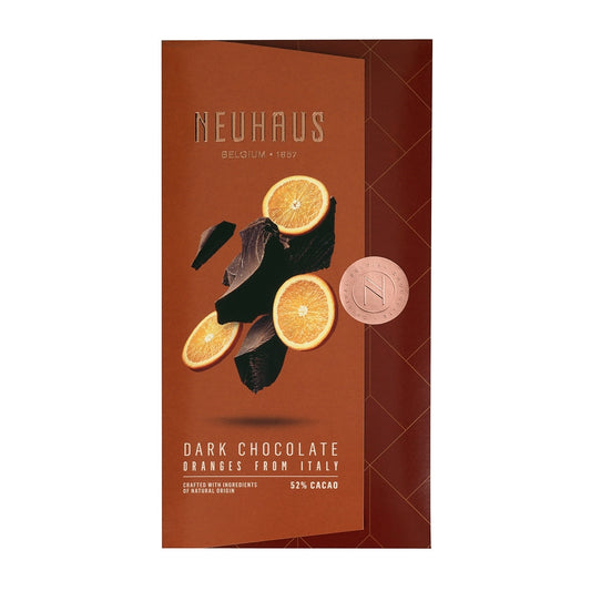 Neuhaus Dark Chocolate with Orange – Belgian Artisanal Bar 100g
