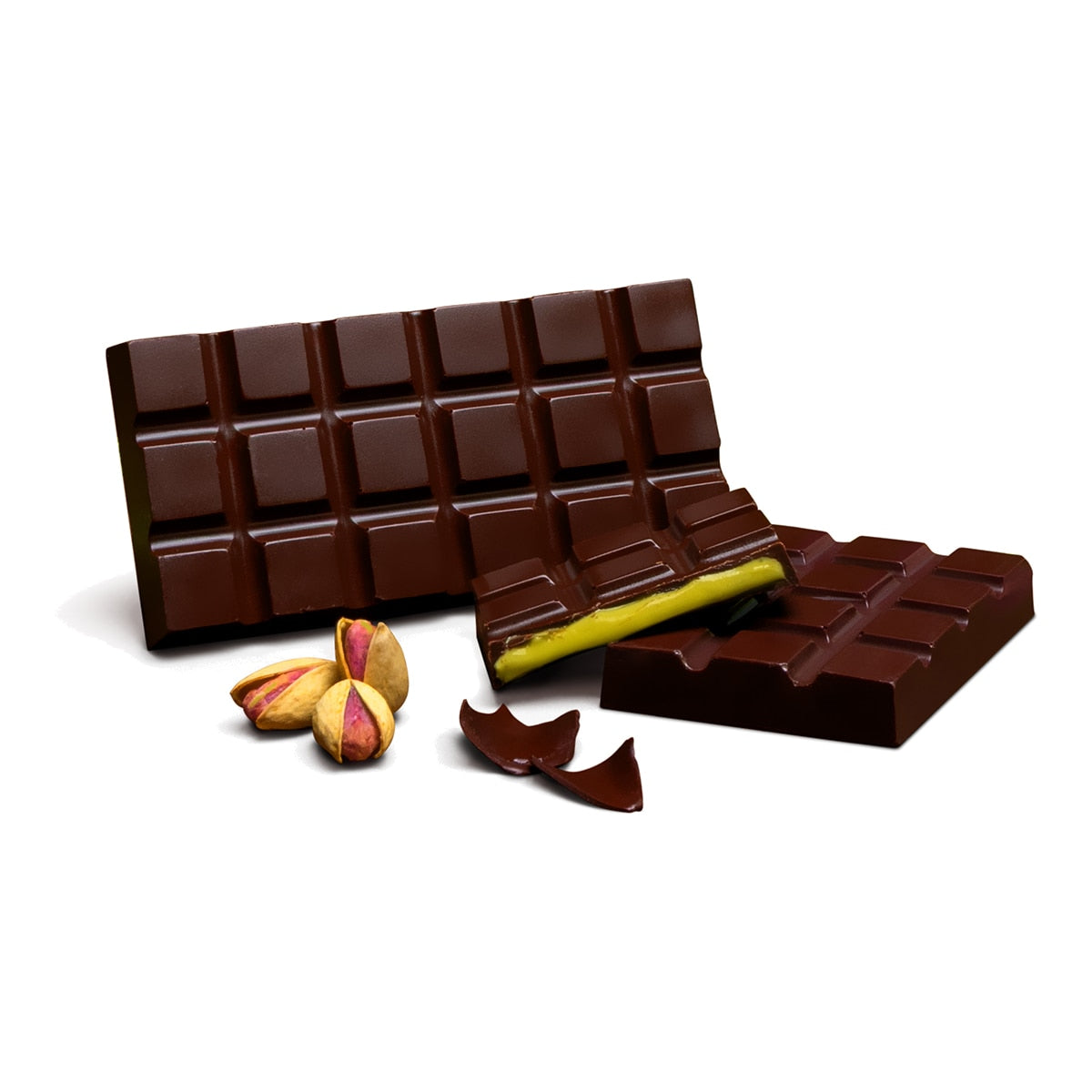 Mavis Dark Chocolate Tablet with Pistachio Cream – Spanish 75g