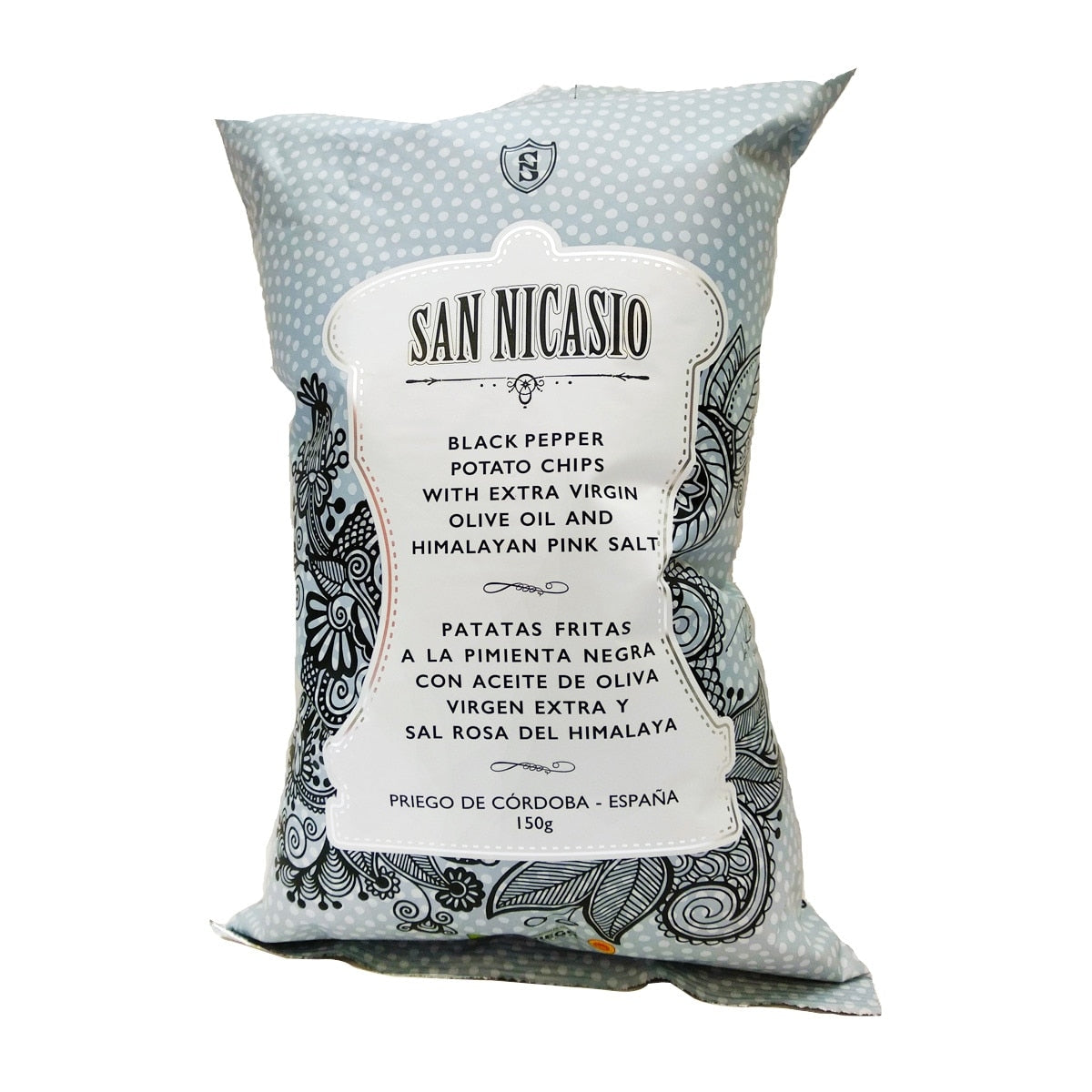 San Nicasio Black Pepper Crisps – Extra Virgin Olive Oil & Himalayan Pink Salt 150g
