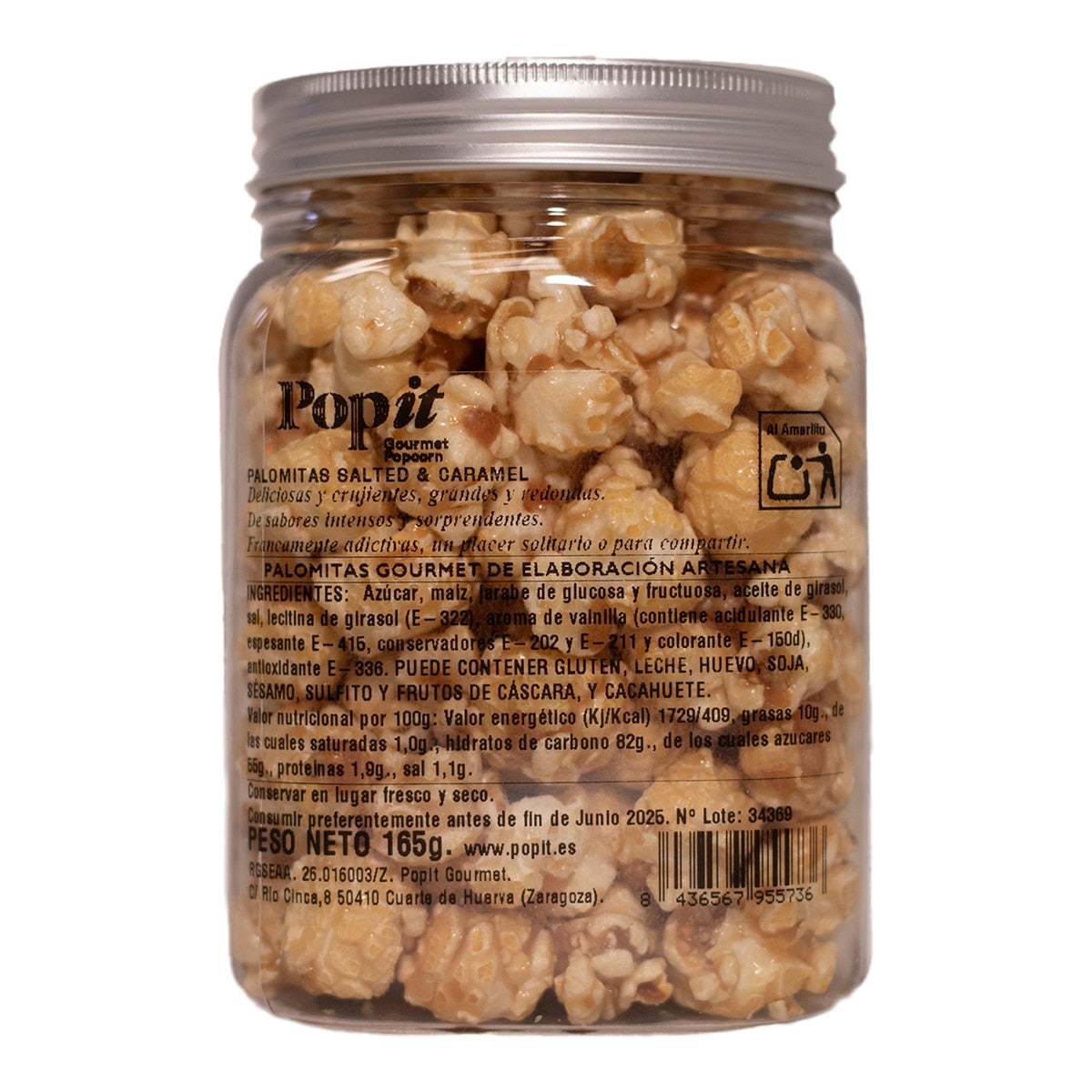 Popit Gourmet Popcorn – Salted & Caramel 165g