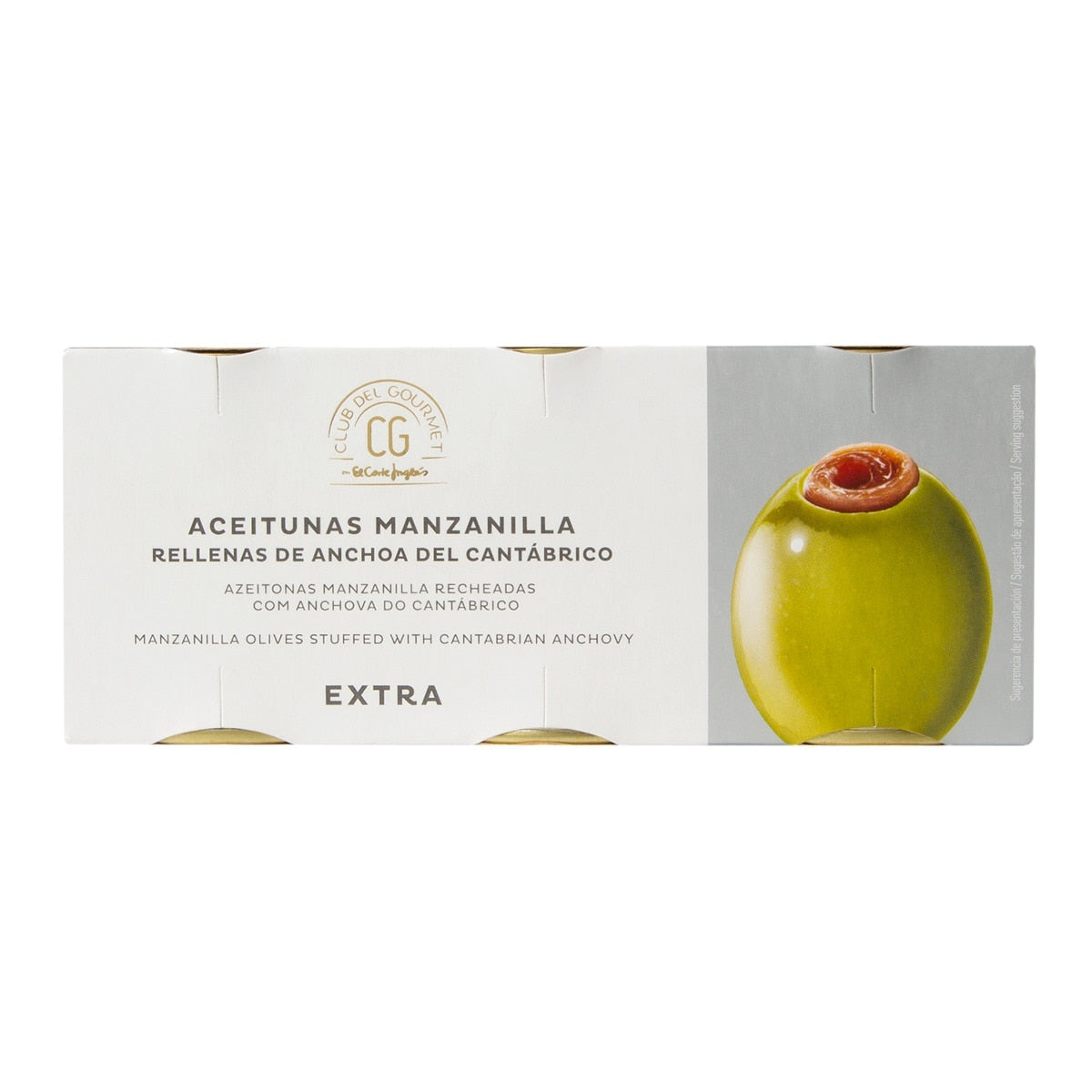Club del Gourmet Manzanilla Olives – Cantabrian Anchovy Stuffed 150g