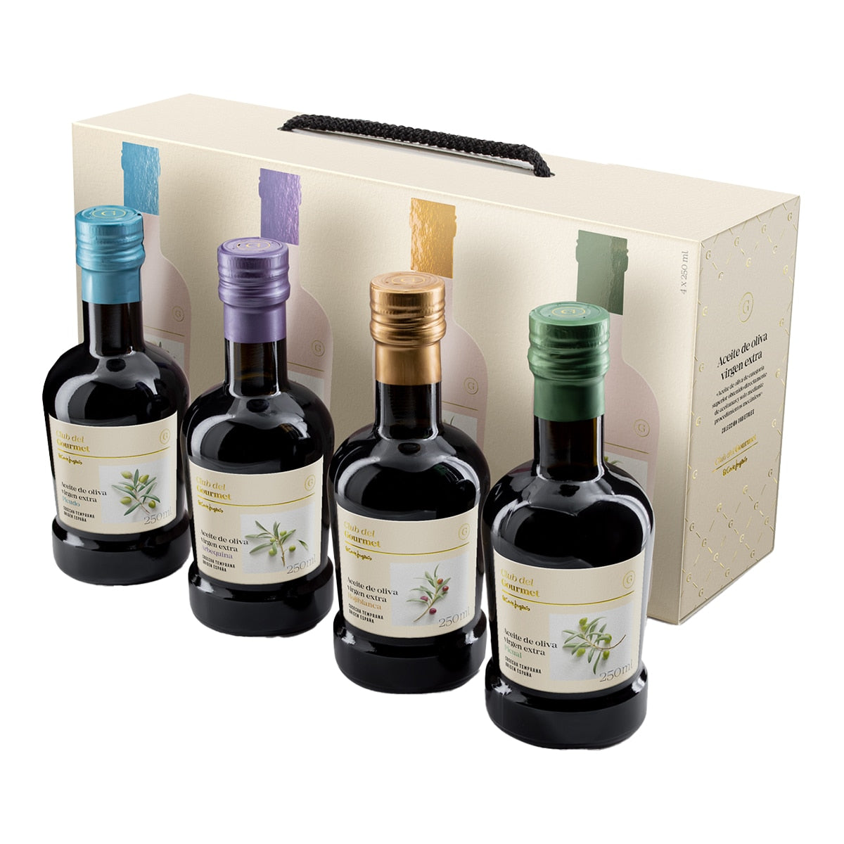 Club del Gourmet Extra Virgin Olive Oil Collection – 4 Spanish Varieties 250g