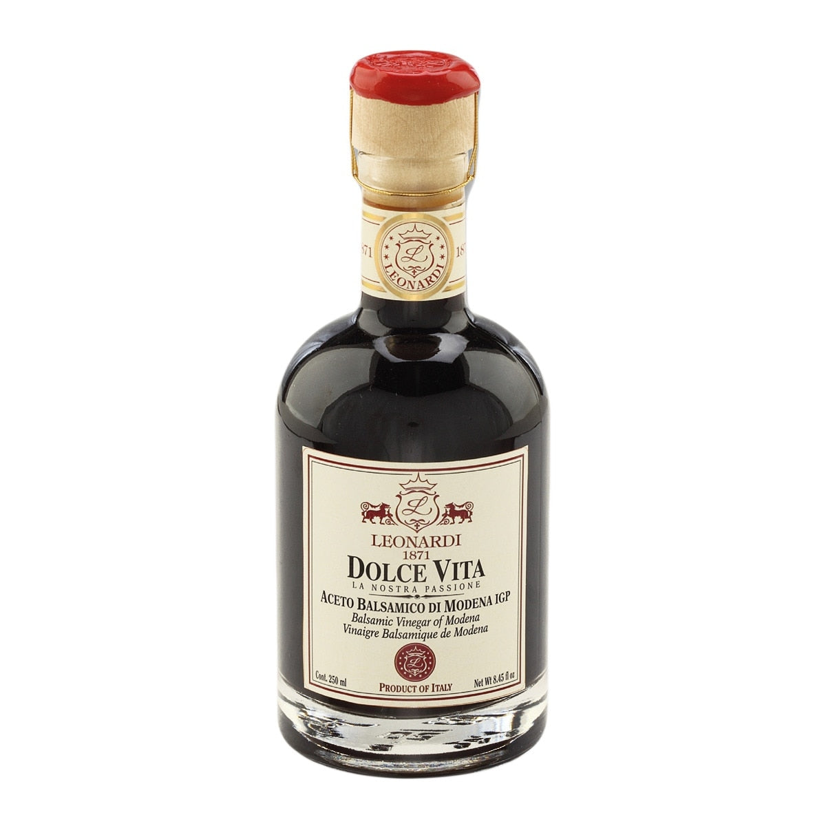Leonardi Balsamic Vinegar of Modena IGP – Sweet Italian Vinegar 250ml