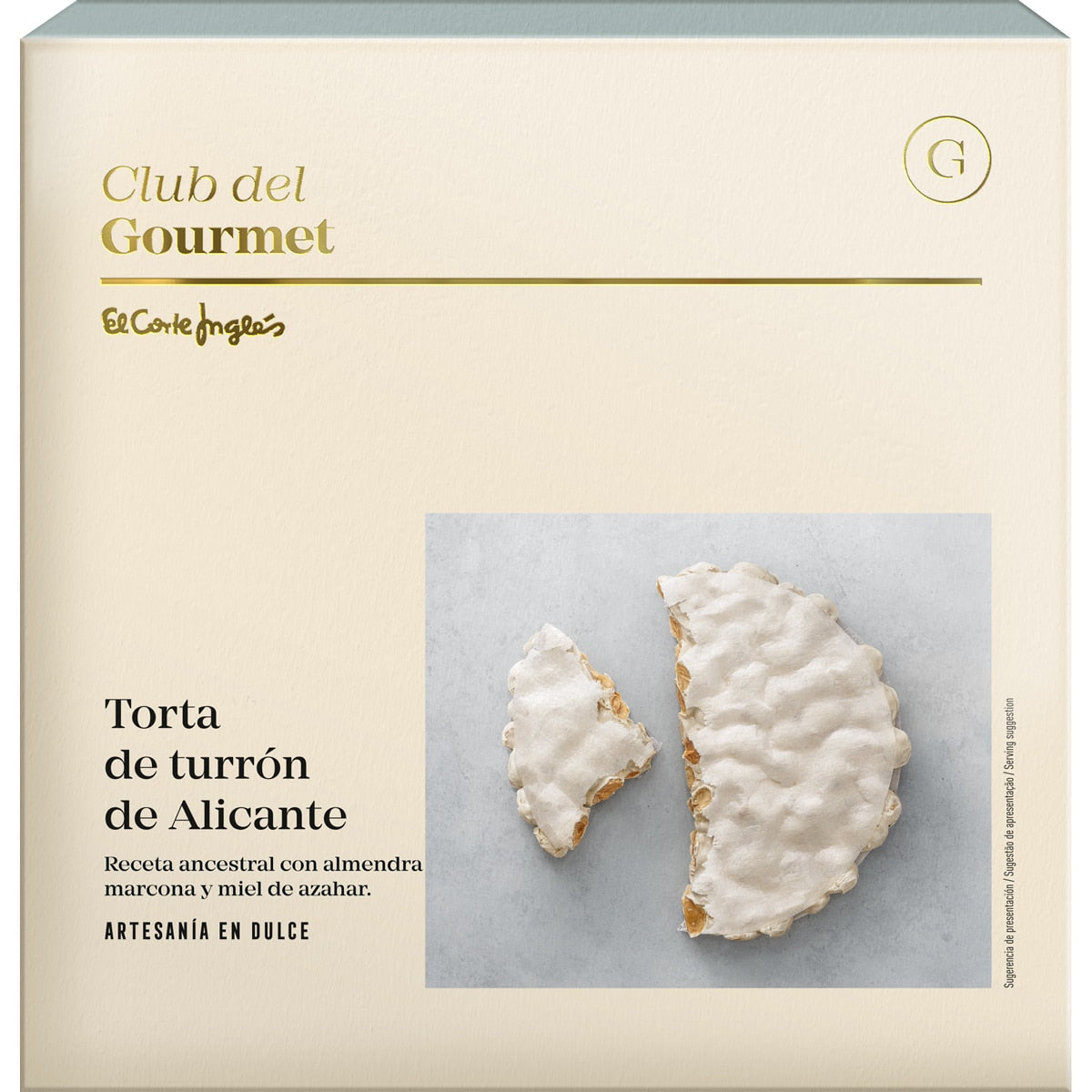 Club del Gourmet Torta de Turrón de Alicante – Spanish Nougat Cake 200g