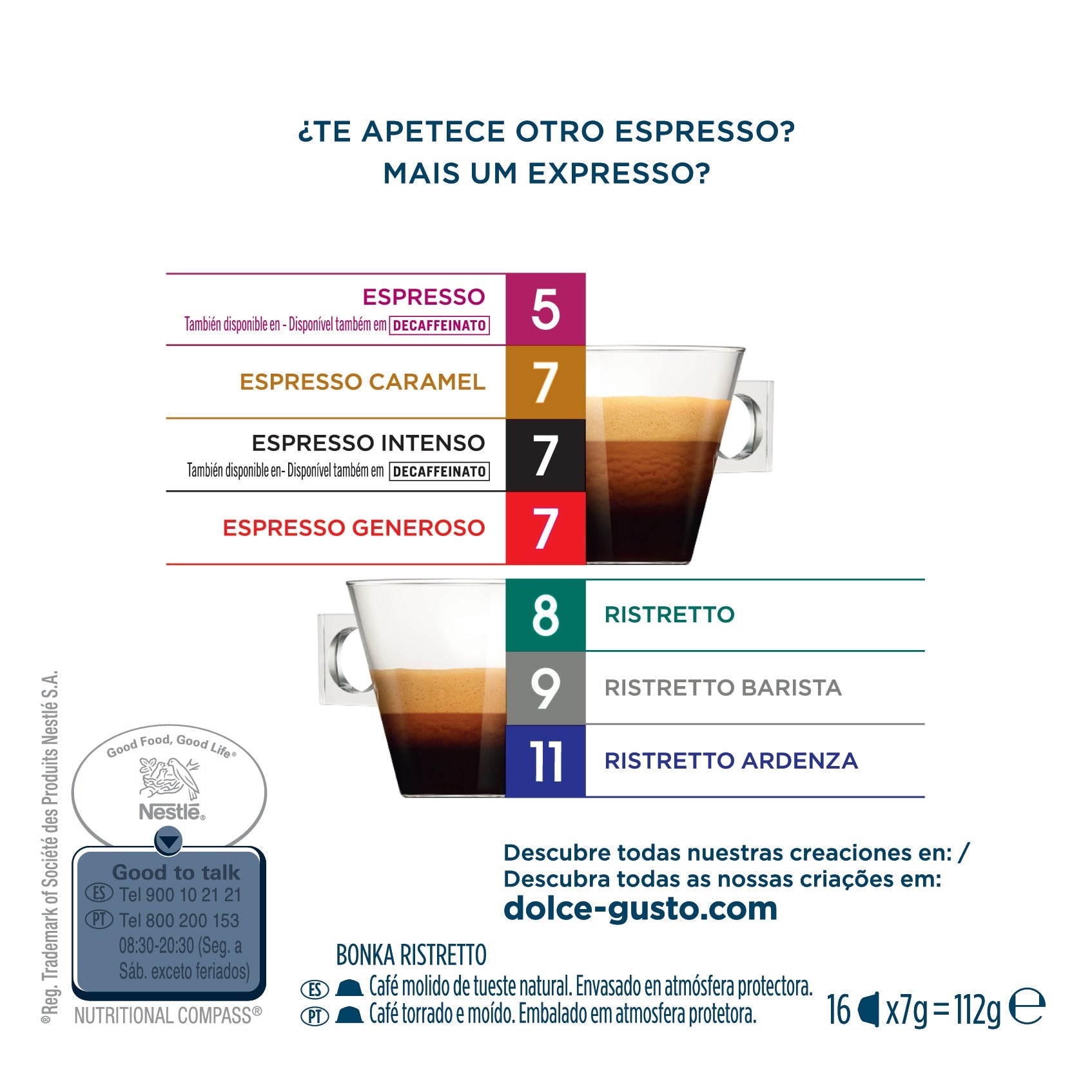 Nescafé Dolce Gusto Bonka Ristretto – Colombian & African Arabica Blend 99g